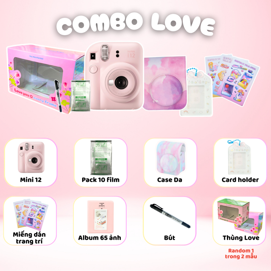 Instax Mini 12 - Mini 11 - Máy ảnh lấy ngay Fujifilm Chính hãng - Bảo hành 1 năm