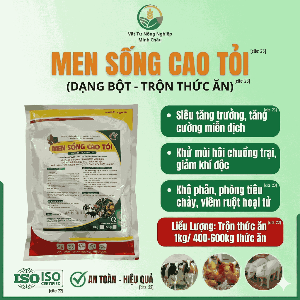 Men cao tỏi cao cấp 1kg trộn thức ăn cho gà, vịt, heo hỗ trợ tiêu hóa, hấp thu tốt, tăng đề khá ng