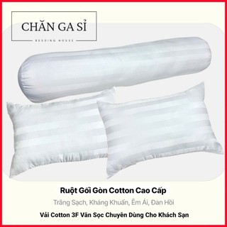 ♨️Ruột Gối Microfiber Cao Cấp Vải Cotton 3F Chuẩn Khách Sạn, Mềm Êm, Đàn Hồi Tốt _ Chăn Ga Sỉ HCM