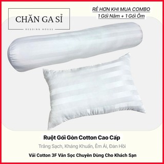 ♨️Ruột Gối Microfiber Cao Cấp Vải Cotton 3F Chuẩn Khách Sạn, Mềm Êm, Đàn Hồi Tốt _ Chăn Ga Sỉ HCM