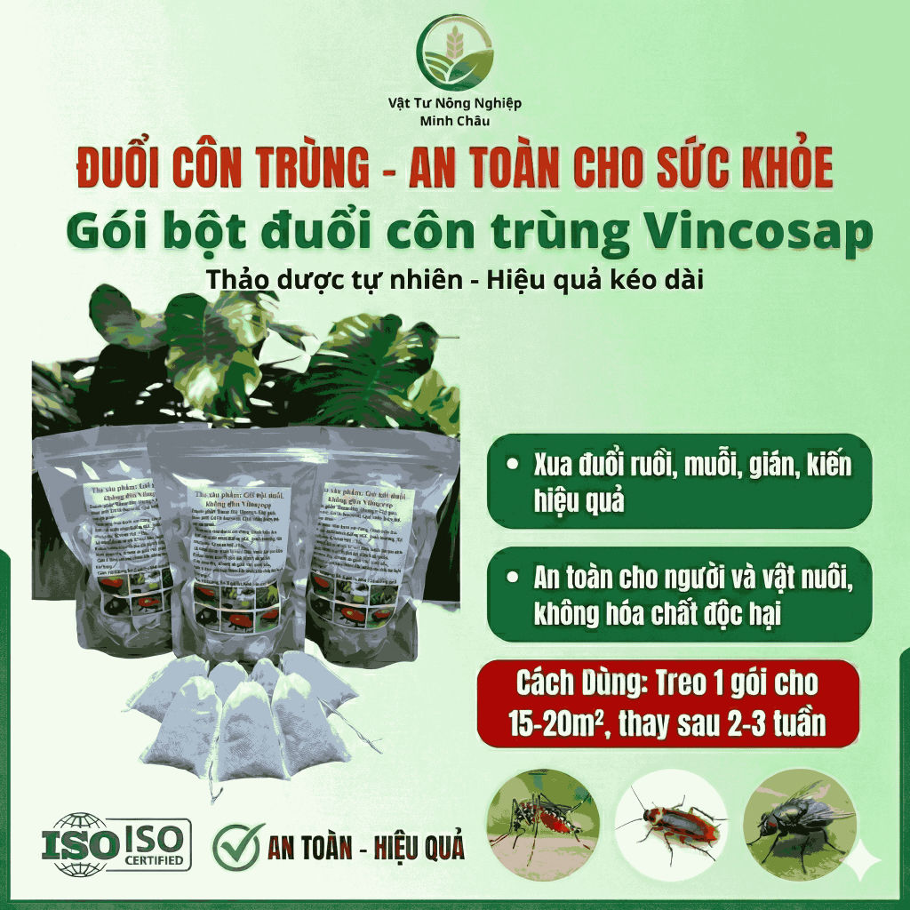[Freeship Xtra] Combo 100 Túi Nhỏ Bột Treo Đuổi Đuông Dừa