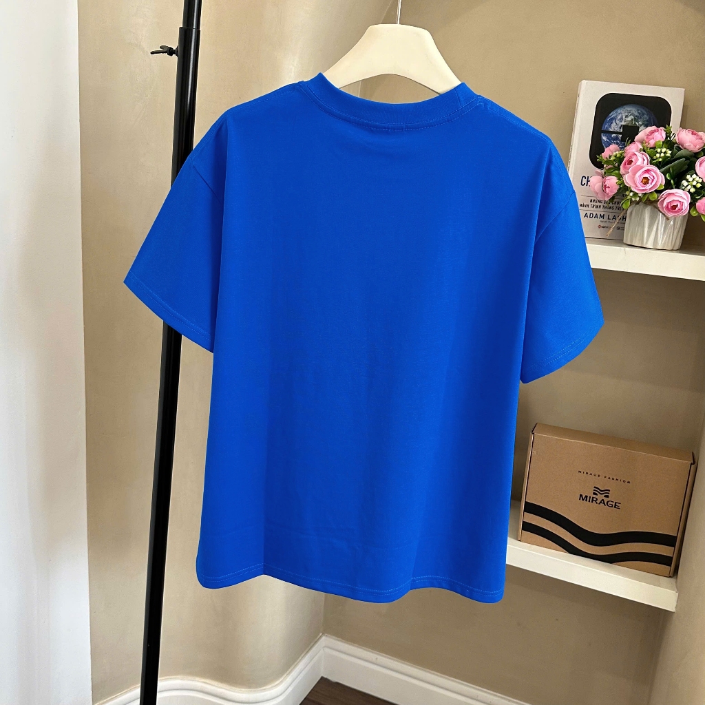 Áo Thun Mirage Hoạt Hình Màu Xanh Chất 100% Cotton Mềm Mịn Thoáng Mát.