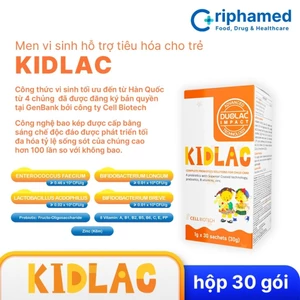 Men vi sinh hỗ trợ tiêu hoá cho trẻ Kidlac