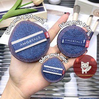 [AMORTALS] Set 3 Bông Mút Và 3 Cọ Jeans AMORTALS Trang Điểm Cơ Bản, Just-The-One Beginner's Set