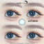 Lens mắt 475 Blue màu xanh trơn viền đen nhạt tự nhiên, size nhỏ - LUNA EYES brand