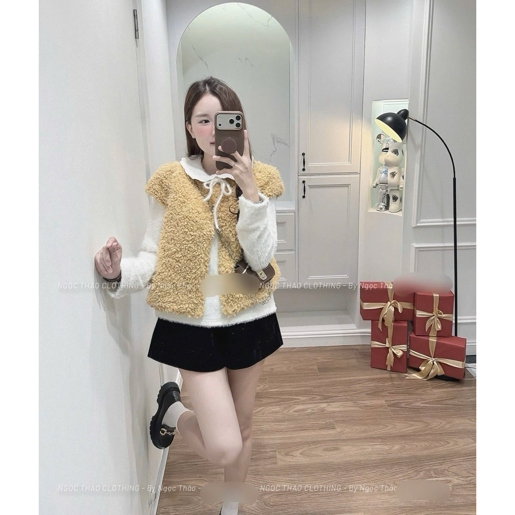 [𝐒𝐮𝐙𝐲] Áo Lông Cộc Tay Trắng Vàng 2298 QCCC Loại 1