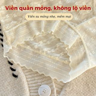COMBO 6 Quần lót nữ ren lưới cao cấp thoáng mát viền mỏng nhẹ tôn dáng gợi cảm sexy DEVARI L5505