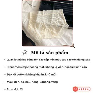 COMBO 6 Quần lót nữ ren lưới cao cấp thoáng mát viền mỏng nhẹ tôn dáng gợi cảm sexy DEVARI L5505