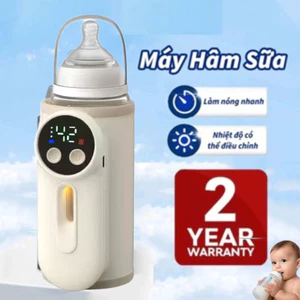 Máy Hâm Sữa Mini Không Dây, Sạc Pin, Giữ Nhiệt Sữa, Điều Chỉnh Nhiệt Độ, Tiện Mang Theo Khi Ra Ngoài