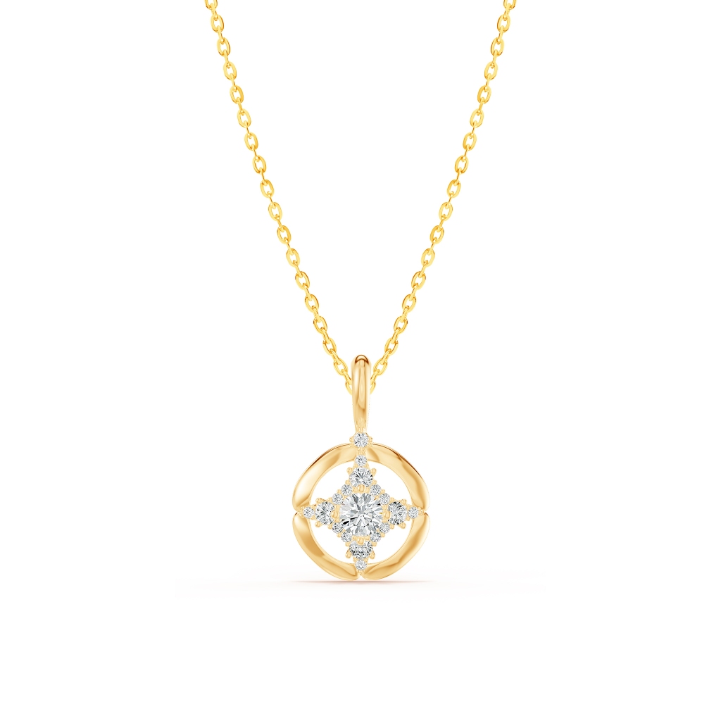 [BST Thần Tài 2026] Mặt Dây Chuyền Tierra Kim Tài Viên Mãn FMD0009, Vàng 10K/ 14K/ 18K, Tấm CZ, Sung Túc Viên Mãn