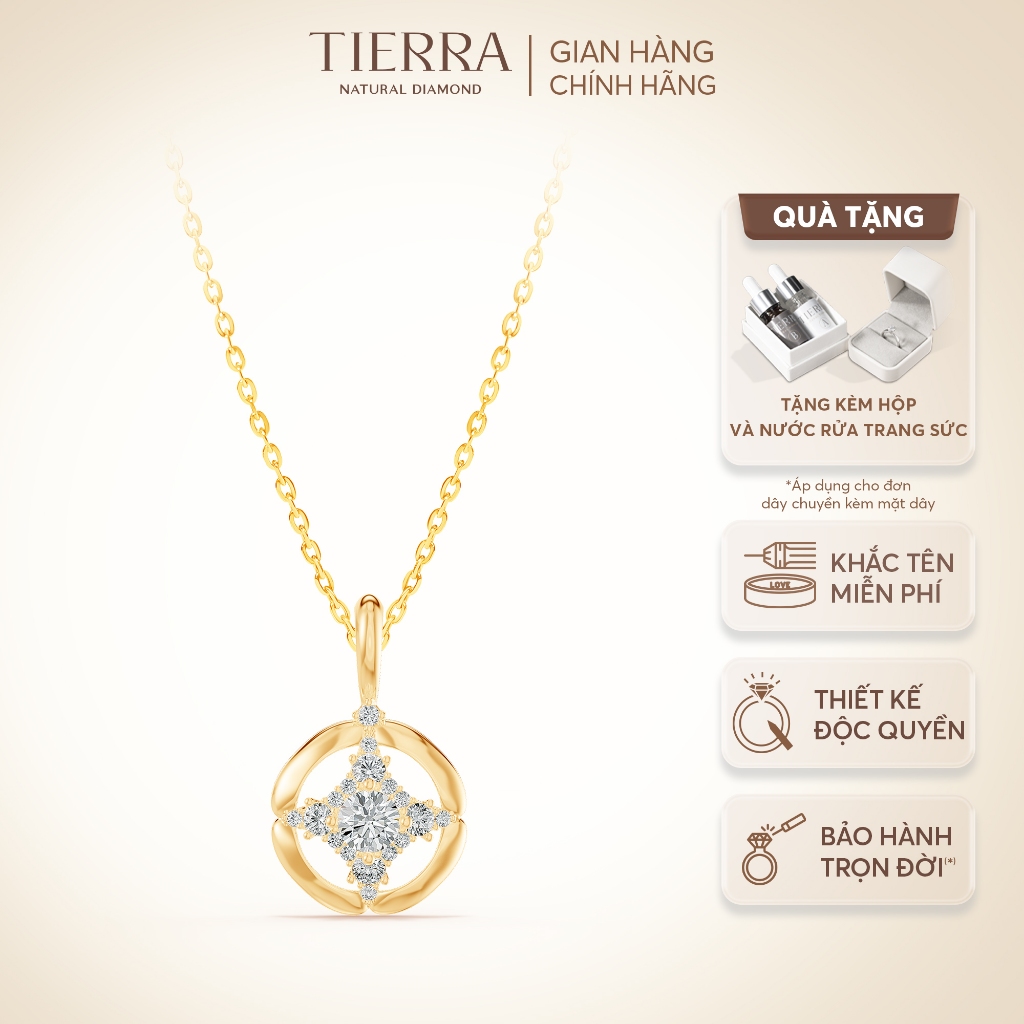 [BST Thần Tài 2026] Mặt Dây Chuyền Tierra Kim Tài Viên Mãn FMD0009, Vàng 10K/ 14K/ 18K, Tấm CZ, Sung Túc Viên Mãn
