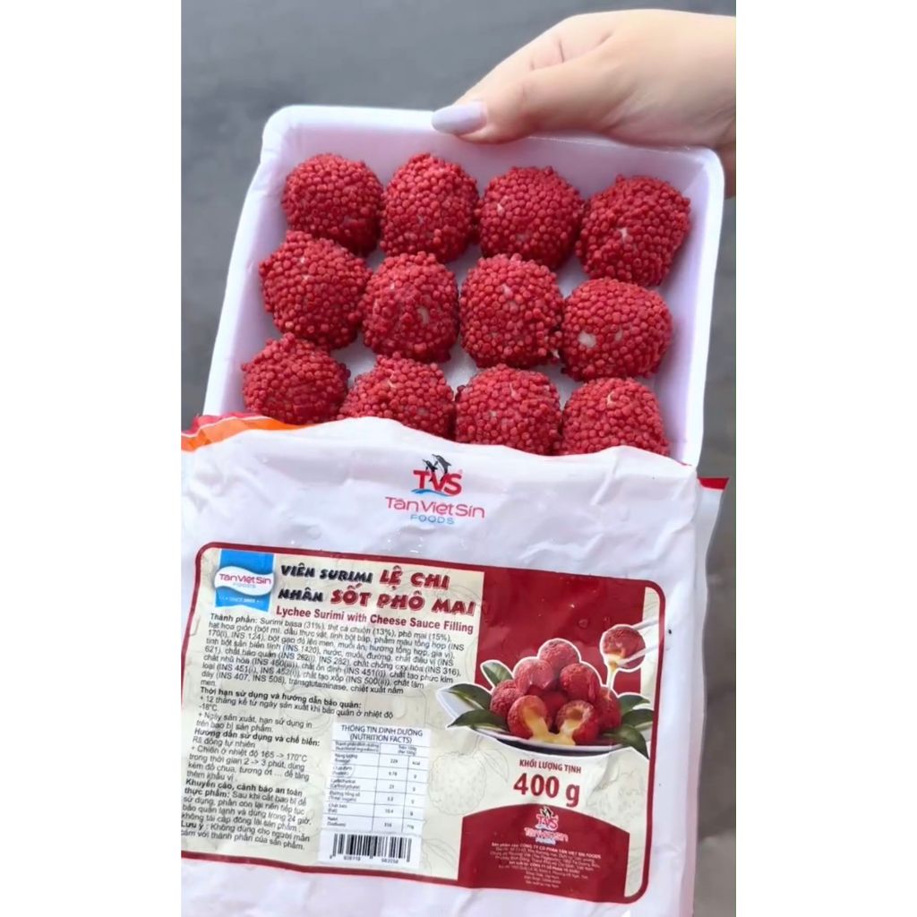 Viên Surimi Tân Việt Sin 400g| Viên Lệ Chi - Rong Biển - Phô Mai| Cá ...