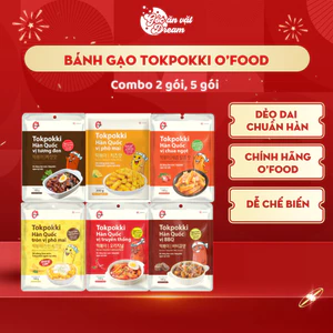Bánh Gạo Tokbokki O’Food Ăn Liền Hàn Quốc, Combo 2 và 5 Gói, Dẻo Cay Ngon Chuẩn Vị