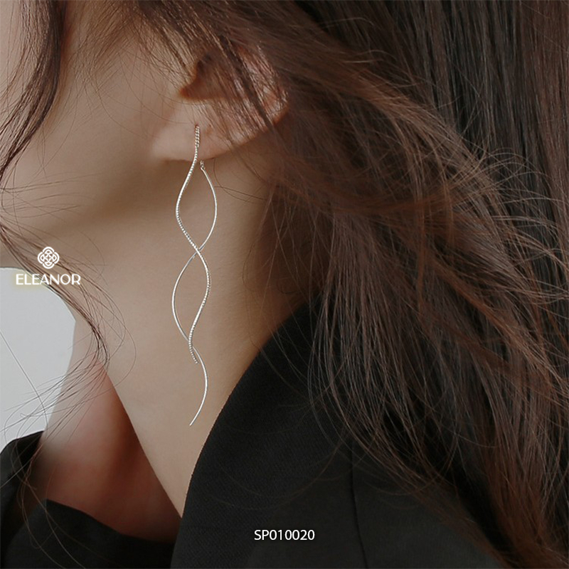 Bông tai nữ Eleanor Accessories dáng cong thả basic phụ kiện trang sức khuyên tai 10020