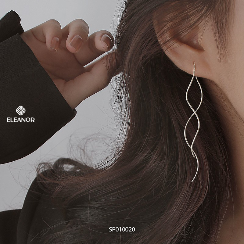 Bông tai nữ Eleanor Accessories dáng cong thả basic phụ kiện trang sức khuyên tai 10020