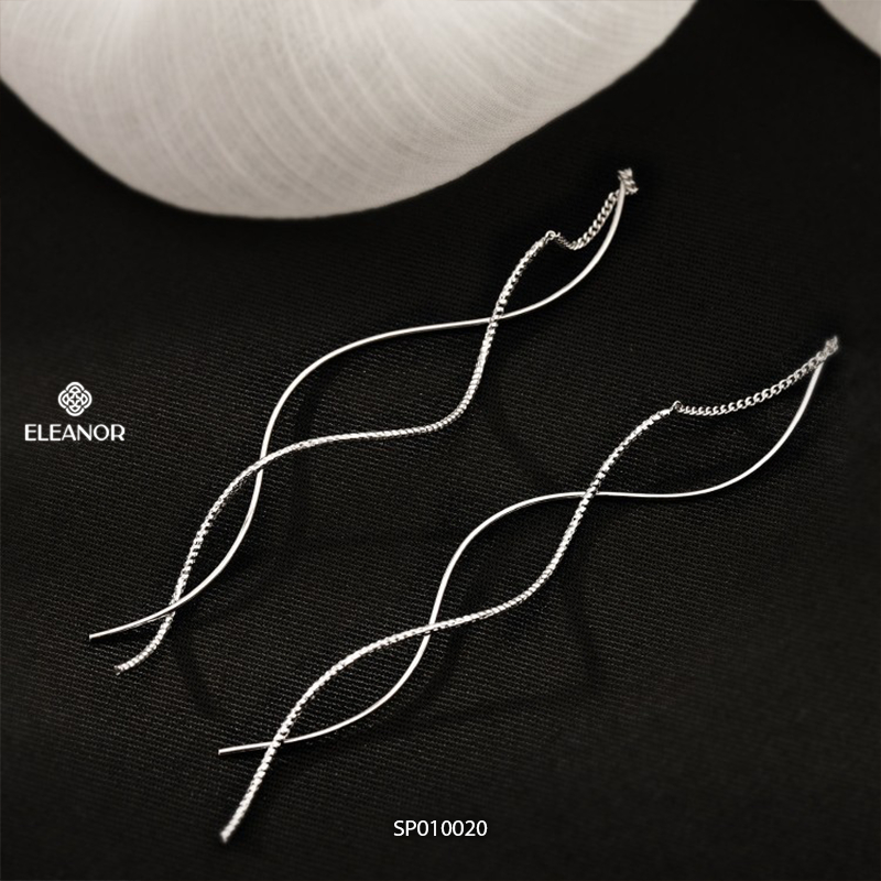 Bông tai nữ Eleanor Accessories dáng cong thả basic phụ kiện trang sức khuyên tai 10020