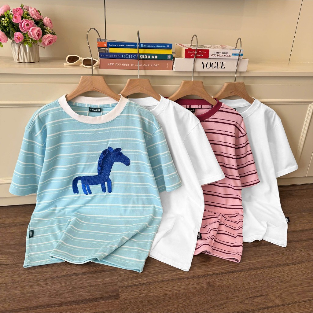 Áo Thun Mirage Ngựa Thêu Local Brand Chất 100% Cotton Mềm Mịn Thoáng Mát.