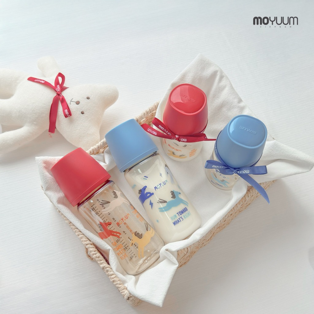 Bình sữa PPSU Moyuum - Mẫu Ngựa xanh - Thế hệ 3 - 170/270ml
