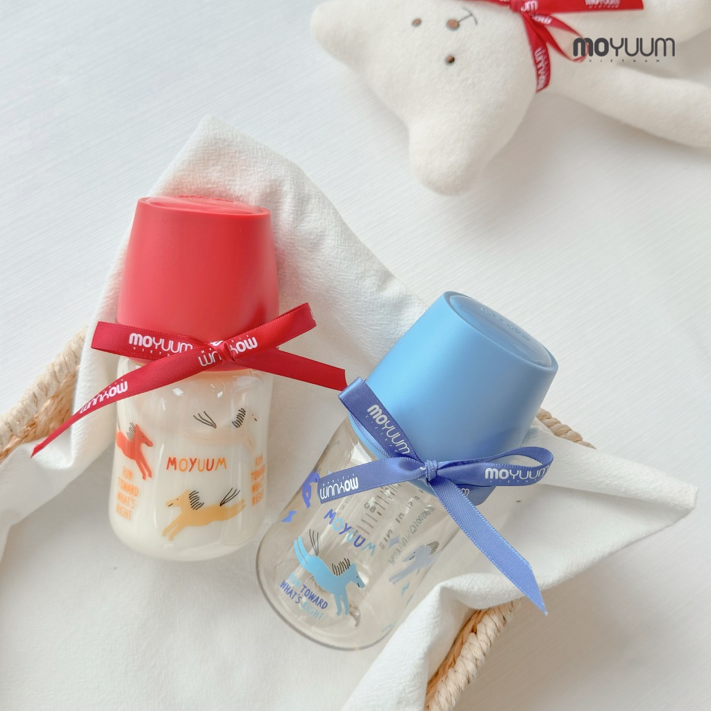 Bình sữa PPSU Moyuum - Mẫu Ngựa xanh - Thế hệ 3 - 170/270ml