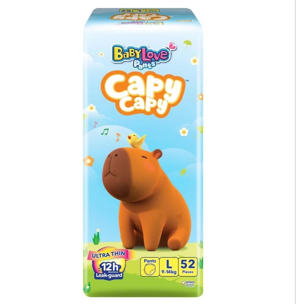 [Chính hãng unicharm] Tã quần Baby love Capy size L52, XL48, XXL44, XXXL34, 4XL30,5XL26