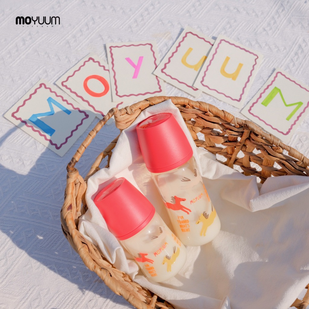 Bình sữa PPSU Moyuum - Mẫu Ngựa đỏ - Thế hệ 3 - 170ml/270ml