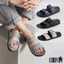 Dép da nam quai ngang CORVIN, đế công thái học êm nhẹ, chống trượt, da Microfiber cao cấp, thiết kế tối giản tôn dáng