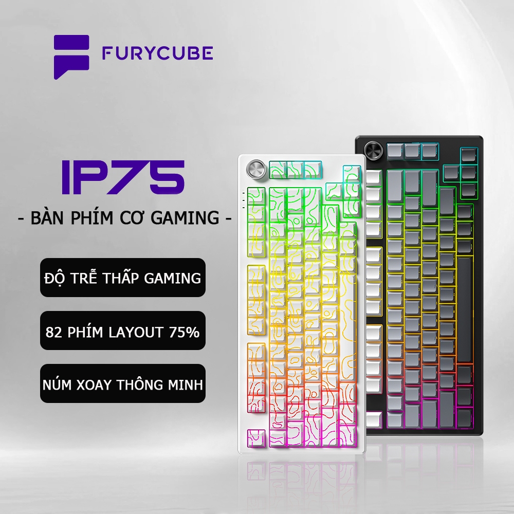 Bàn Phím Có Dây IP75, LED RGB, Phím PBT Cao Cấp, Gõ Êm Chống Ồn Cho Win/ MacOS, Game/Văn Phòng Có