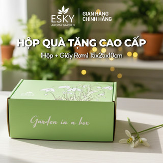 Hộp Quà Cao Cấp ESKY AROMA GARDEN Hộp Giấy SIÊU DÀY Đựng Quà Tặng 25x15x10cm
