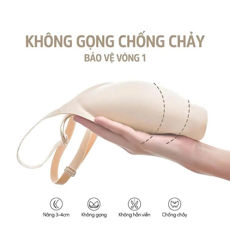 Áo Lót Su Đúc Không Gọng Nâng Ngực 5cm Siêu Đẩy Tạo Khe Tặng Kèm Mút Mỏng Mặc Áo Dài A27