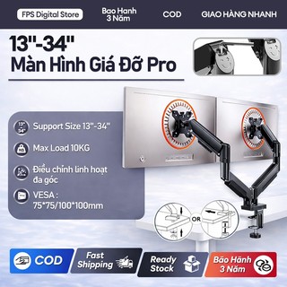 Arm Màn Hình Giá đỡ màn hình kép 13-34 inch, điều chỉnh đa góc 10KG Xoay 360°