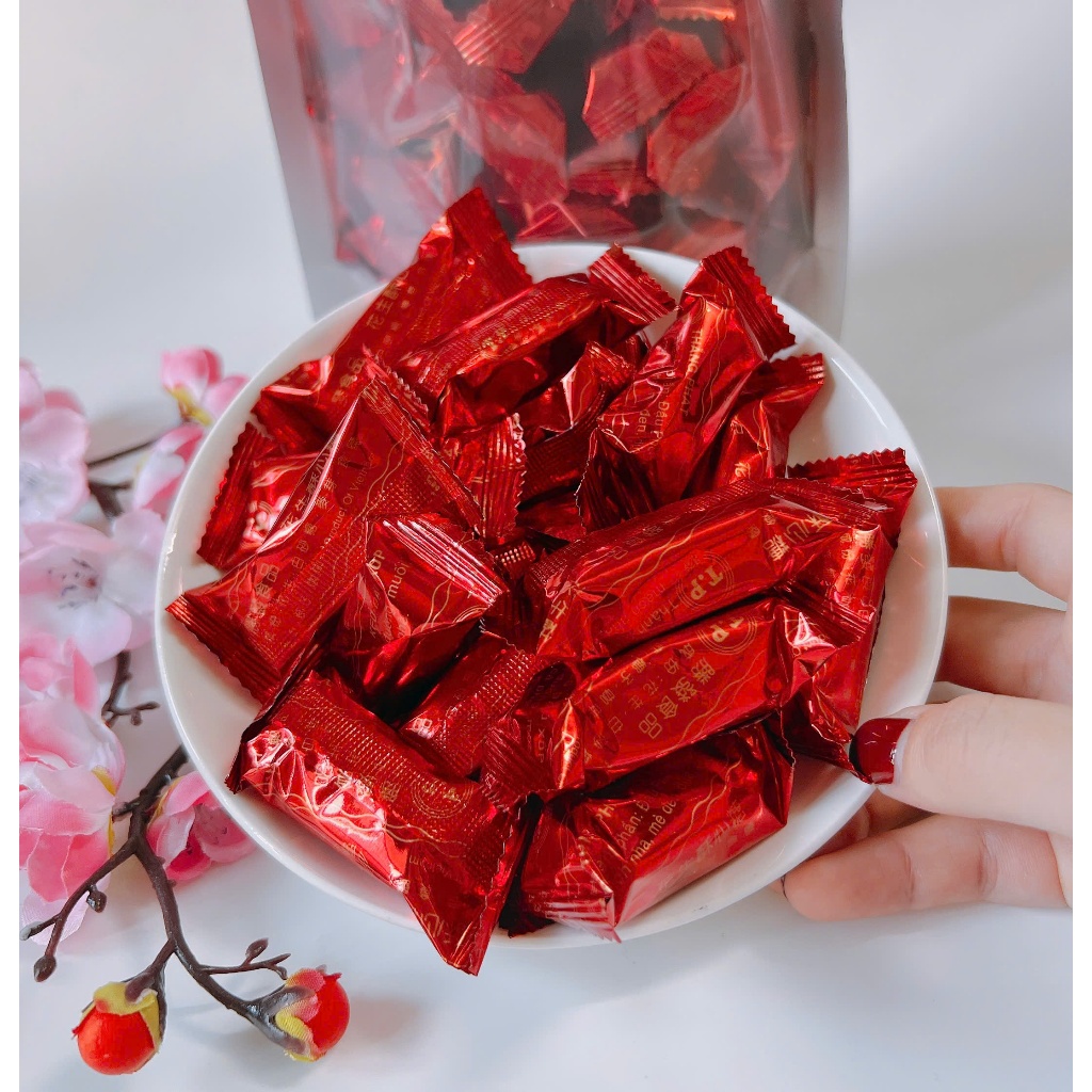 200g/ 500g/ 1Kg - Kẹo Đậu Phộng Bơ, Gói đỏ  - Nhiều Đậu, Mè_ăn vặt, food, ngon