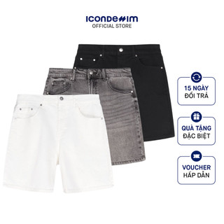 Quần Short Jean Nam ICONDENIM, Denim Co Dãn Classic Form Regular QSID0164