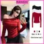 Áo Thun Trễ Vai Dài Tay RANSHI Ôm Body Tôn Dáng Sexy Dễ Phối Đồ Chất Cotton Mềm Mát - RA351
