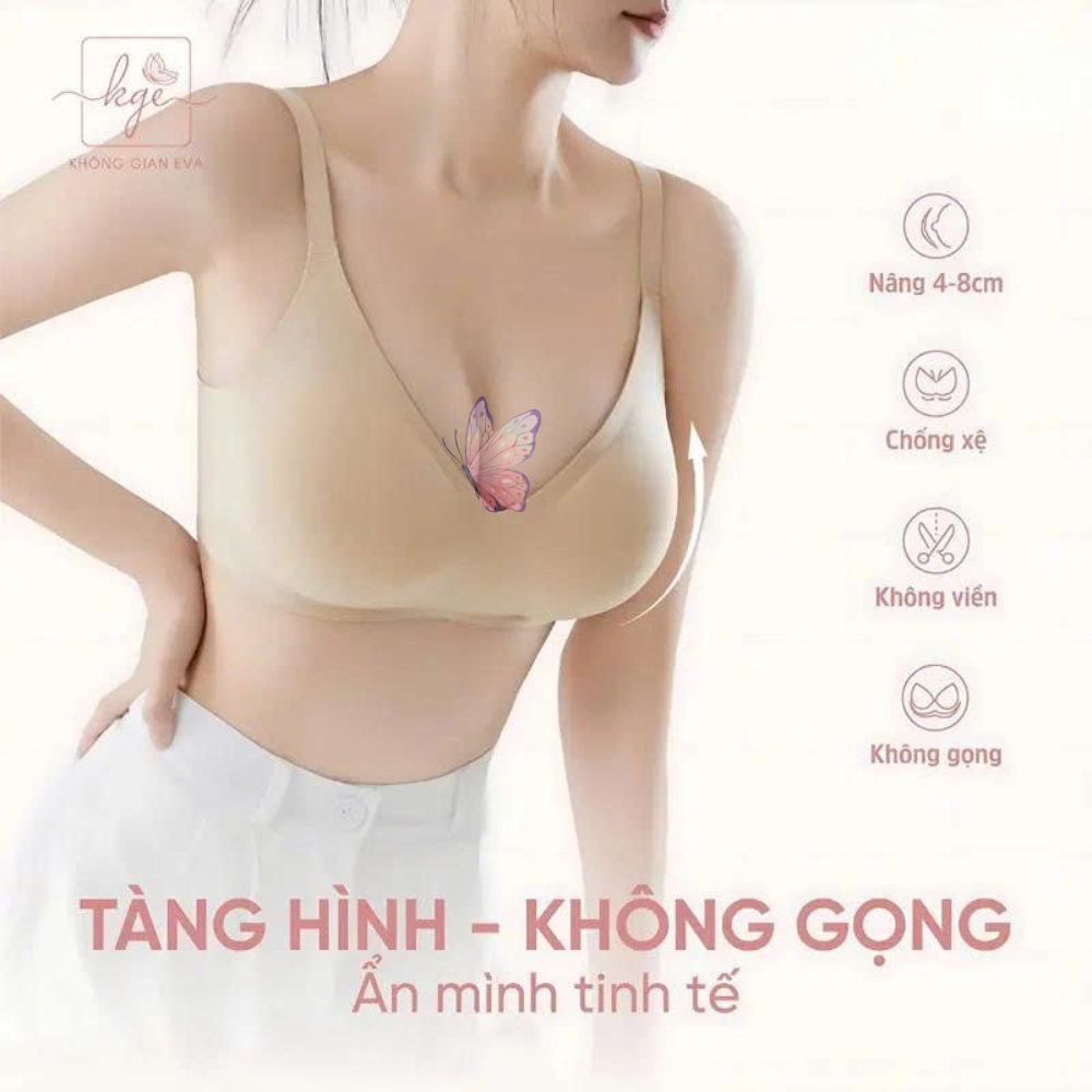 Áo Lót Su Đúc Không Gọng Nâng Ngực 5cm Siêu Đẩy Tạo Khe Tặng Kèm Mút Mỏng Mặc Áo Dài A27