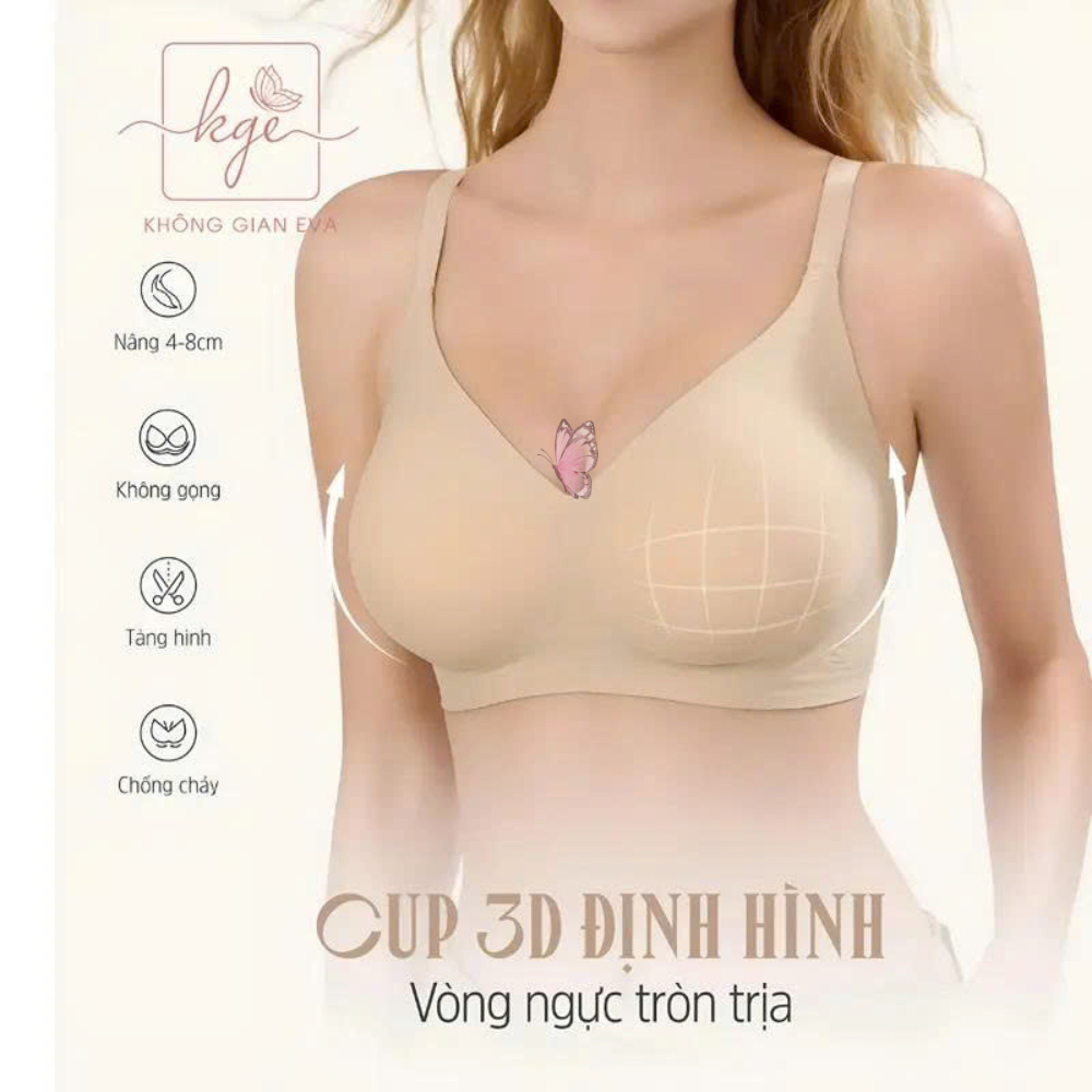 Áo Lót Su Đúc Không Gọng Nâng Ngực 5cm Siêu Đẩy Tạo Khe Tặng Kèm Mút Mỏng Mặc Áo Dài A27