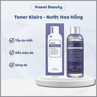 Nước hoa hồng Klairs toner klairs Supple Preparation Unscented toner Klairs làm dịu da 180ml - Kosmi Beauty