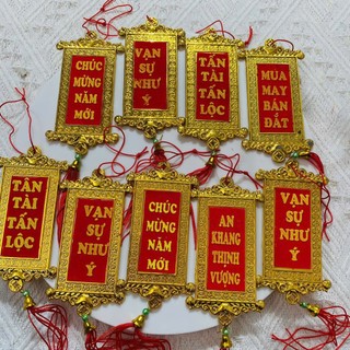 Set Khánh Liễng Treo Tết 2026 – Dây Treo Nhung Đỏ Trang Trí Cành Mai, Cành Đào May Mắn