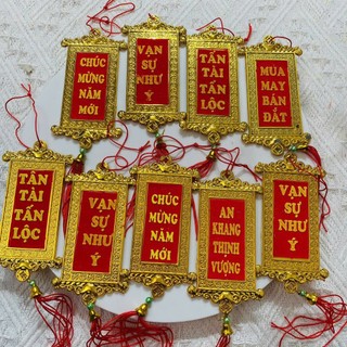 Set Khánh Liễng Treo Tết 2026 – Dây Treo Nhung Đỏ Trang Trí Cành Mai, Cành Đào May Mắn