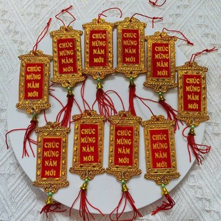 Set Khánh Liễng Treo Tết 2026 – Dây Treo Nhung Đỏ Trang Trí Cành Mai, Cành Đào May Mắn