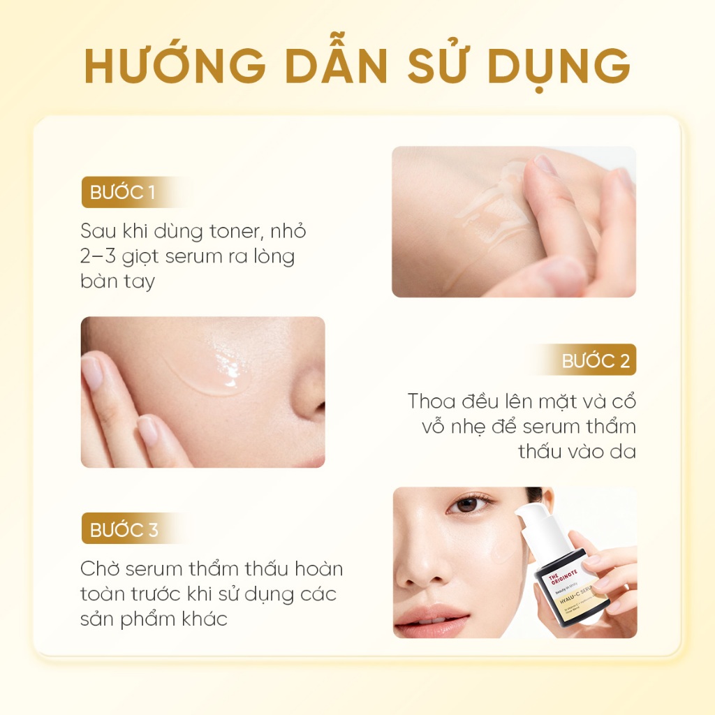 Serum Vitamin C The Originote dưỡng ẩm hỗ trợ làm sáng vùng da xỉn màu dưỡng ẩm công thức tinh chất 20ml