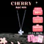 Dây Chuyền Bạc Nữ CHERRY JEWELRY Cỏ Bốn Lá Đính Đá Bạc S925 Lấp Lánh , Vòng cổ bạc mặt đá sang trọng