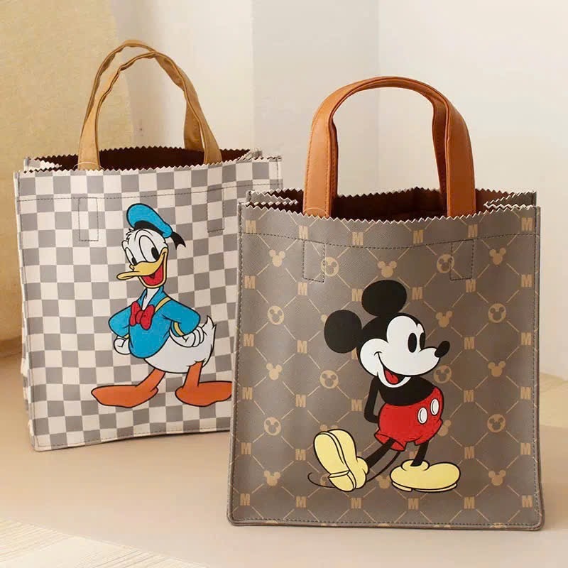 Túi Da In Hình Dễ Thương Hoạt Hình Disney Túi Da Micky Chống Thấm Nước Dễ Thương Gói Mua Sắm A978