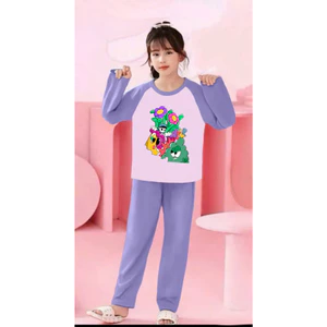 🌸 BỘ ĐỒ BÉ GÁI DÀI TAY – HÌNH CỰC ĐÁNG YÊU 🐱💕 DS421
