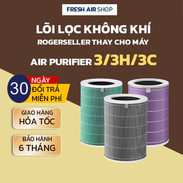 Lõi lọc không khí Rogerseller® tương thích, thay thế cho máy Air Purifier 3,3H,3C bộ lọc không khí, màng lọc không khí
