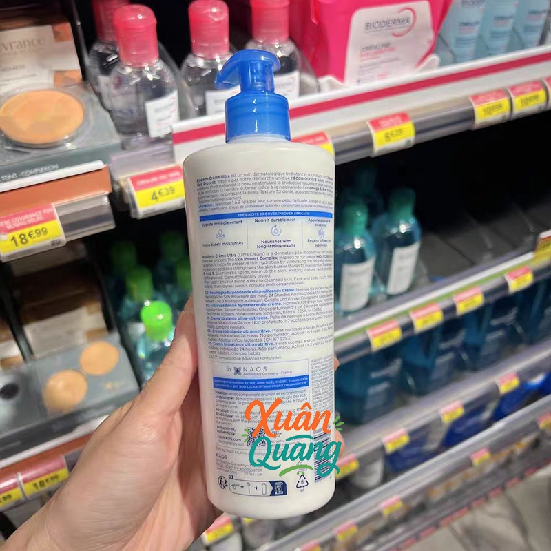 Kem dưỡng ẩm Bioderma Atoderm Crème Ultra 500ml - Dành cho da nhạy cảm và da khô