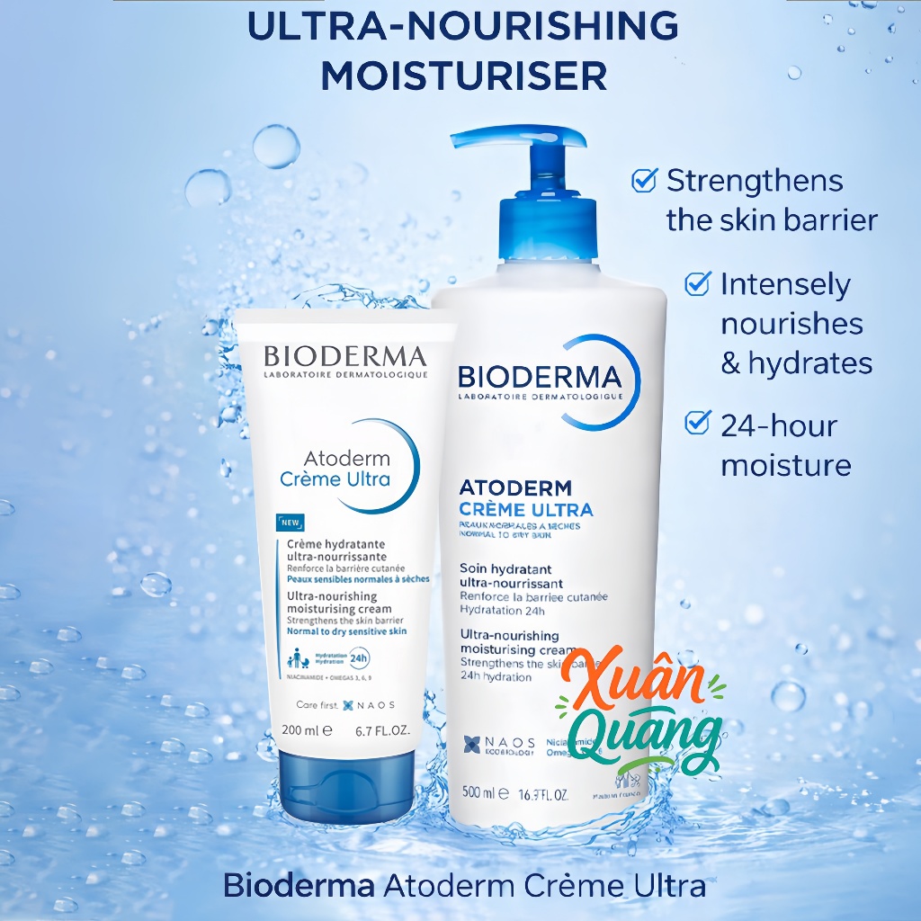Kem dưỡng ẩm Bioderma Atoderm Crème Ultra 500ml - Dành cho da nhạy cảm và da khô