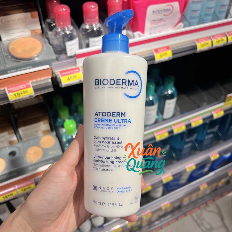 Kem dưỡng ẩm Bioderma Atoderm Crème Ultra 500ml - Dành cho da nhạy cảm và da khô