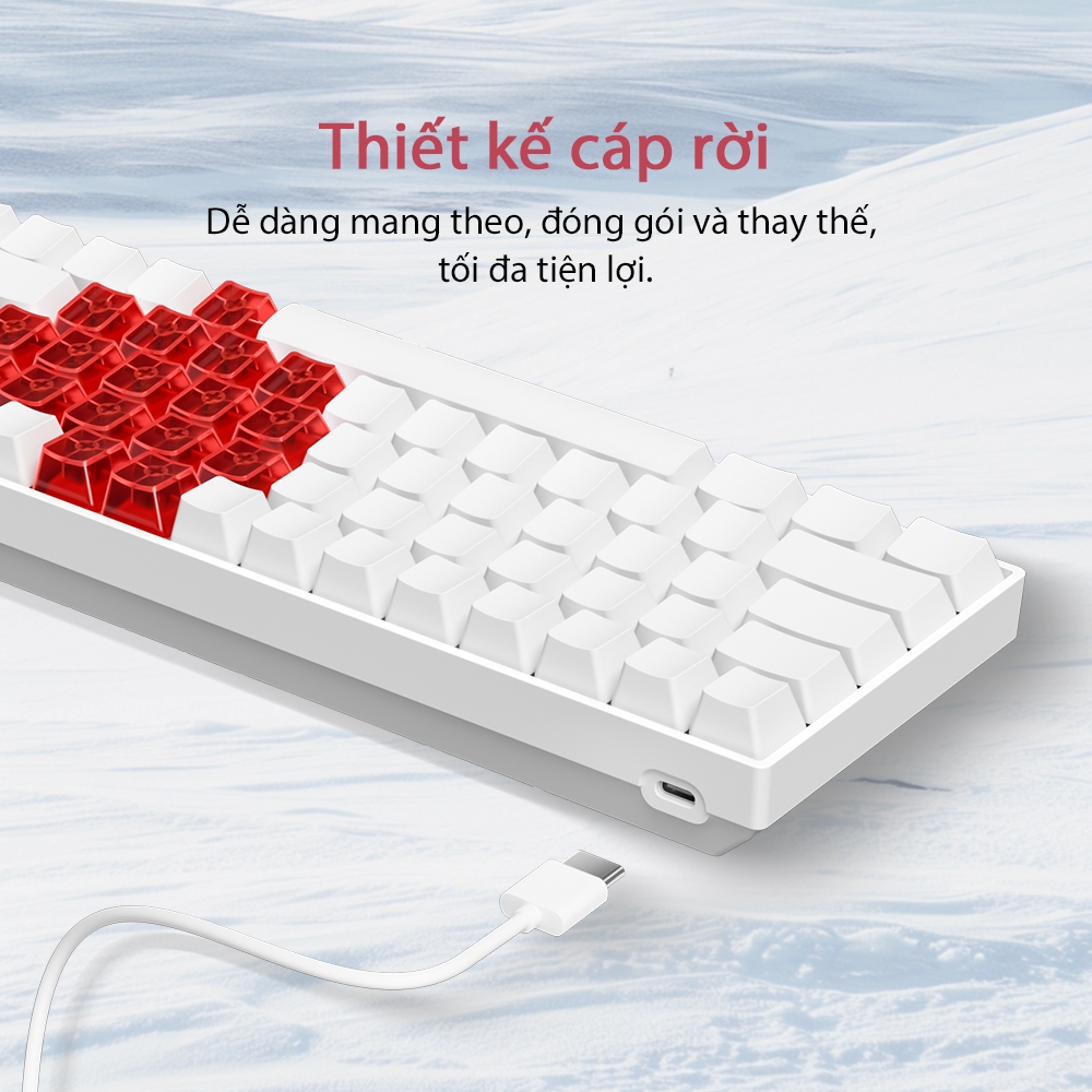 Bàn Phím Cơ 68 Phím ZIFRIEND TK68, Hot-Swap, LED RGB, Êm Tay, Gọn Gàng, Văn Phòng & Game | BigBuy360 - bigbuy360.vn