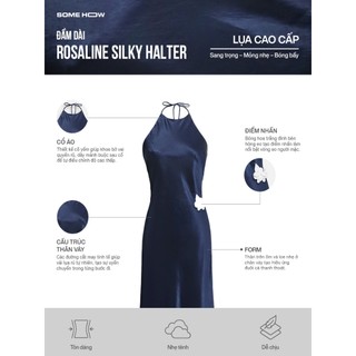 [New12] Đầm Dài Rosaline Silky Halter, Chất Vải Lụa Thoải Mái ,WDD088  SOME HOW STORE