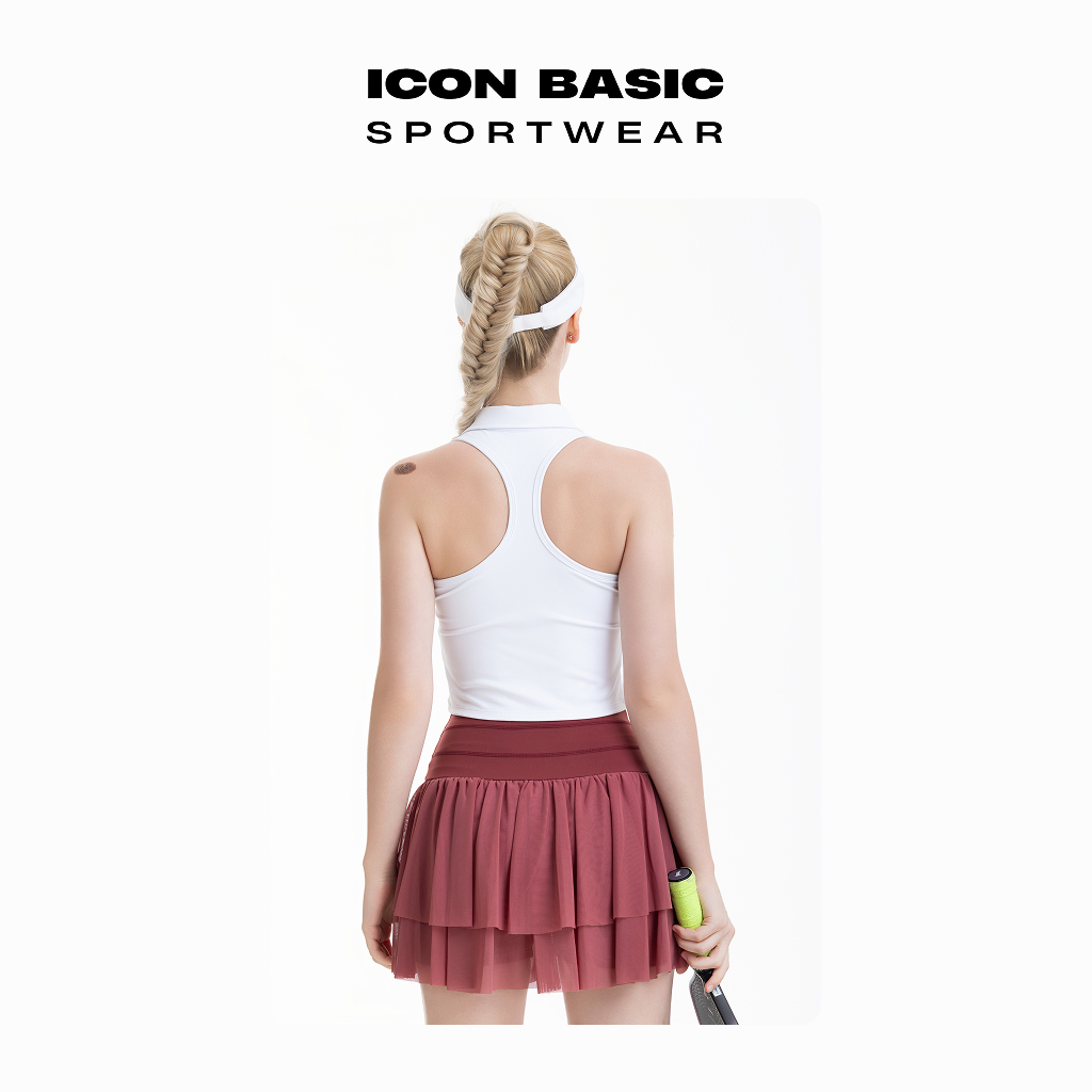 RACER TOP áo ba lỗ kéo khóa thể thao năng động - ICON BASIC Sportwear